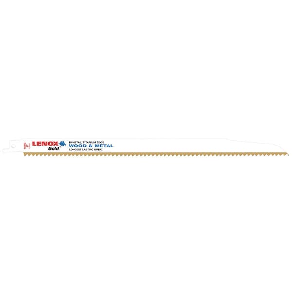 Lenox Gold 12 in. Bi-Metal Reciprocating Saw Blade 6 TPI 5 pk